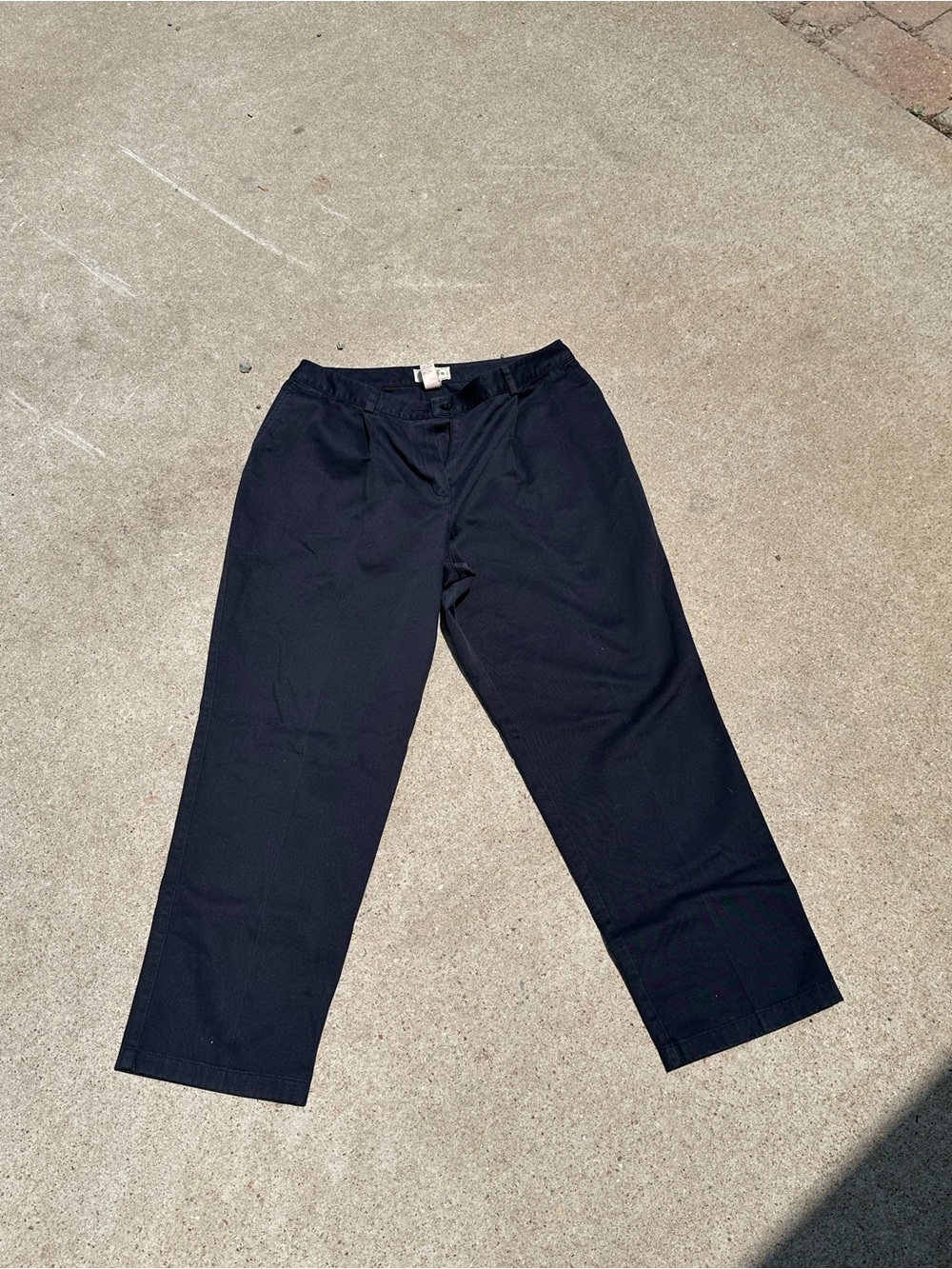 L.L. Bean Black Trouser Straight-Leg Pants